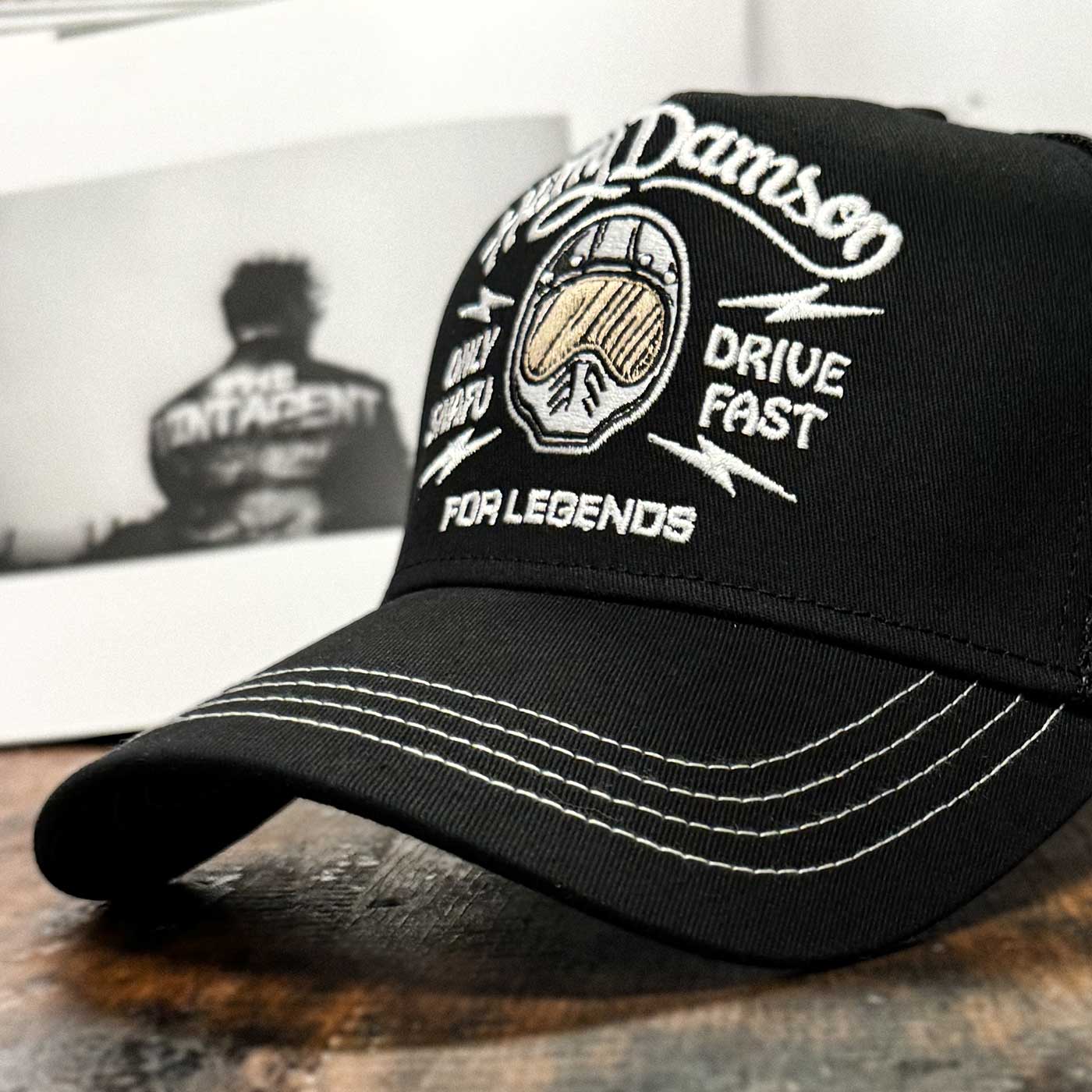 Schwarze Trucker Cap, Design by For Legends / C., For Legends x Harry Damson
